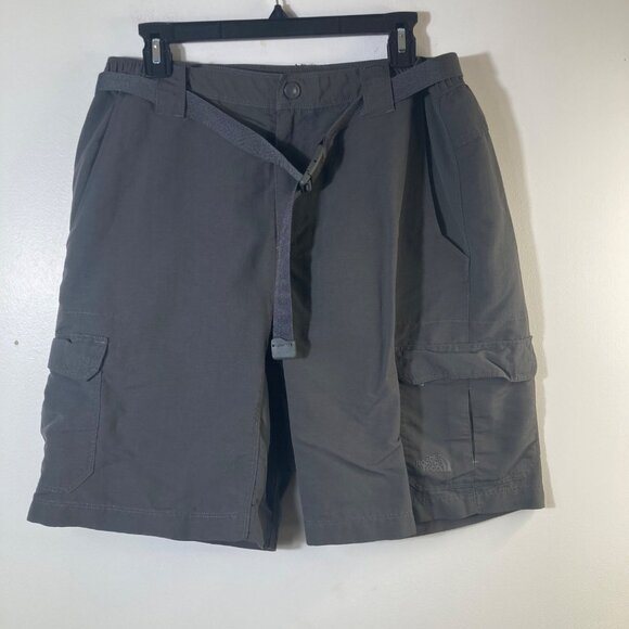 Mens The North Face Belted Nylon Cargo Shorts Gray M
